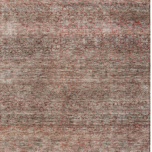 Homeroots 3' Artichoke Green Brown Gray Striped Washable Area Rug For Indoor And Outdoor Spaces, Durable Design 9' X 12' Polyester 605769