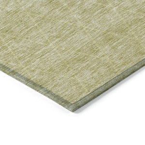 Homeroots 3' Artichoke Green Geometric Area Rug - Stylish, Washable & Durable For Indoor Or Outdoor Spaces 3' X 5' Polyester 605777