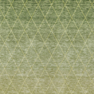 Homeroots 3' Artichoke Green Geometric Area Rug - Stylish, Washable & Durable For Indoor Or Outdoor Spaces 3' X 5' Polyester 605777