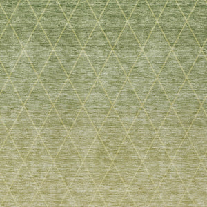 Homeroots 3' Artichoke Green Geometric Area Rug - Stylish, Washable & Durable For Indoor Or Outdoor Spaces 9' X 12' Polyester 605781