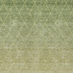 Homeroots 3' Artichoke Green Geometric Area Rug - Stylish, Washable & Durable For Indoor Or Outdoor Spaces 10' X 14' Polyester 605782