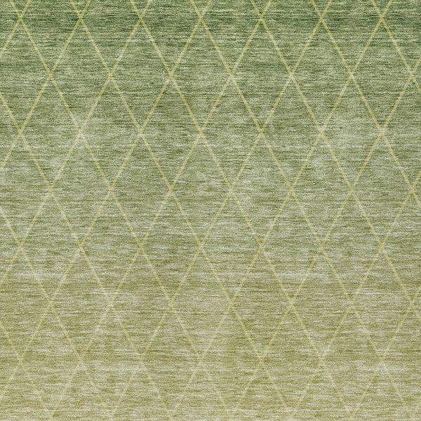 Homeroots 3' Artichoke Green Geometric Area Rug - Stylish, Washable & Durable For Indoor Or Outdoor Spaces 10' X 14' Polyester 605782