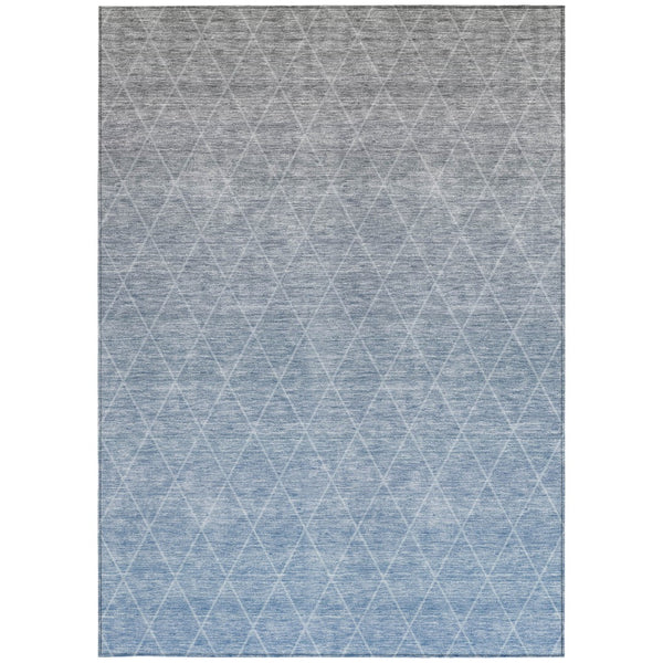 Homeroots 3' Artichoke Green Geometric Area Rug - Stylish, Washable & Durable For Indoor Or Outdoor Spaces 8' X 10' Polyester 605786