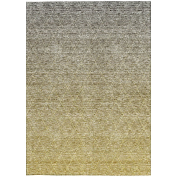 Homeroots 3' Artichoke Green Geometric Area Rug - Stylish, Washable & Durable For Indoor Or Outdoor Spaces 8' X 10' Polyester 605792