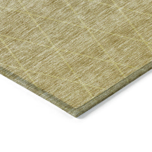 Homeroots 3' Artichoke Green Geometric Area Rug - Stylish, Washable & Durable For Indoor Or Outdoor Spaces 10' X 14' Polyester 605794