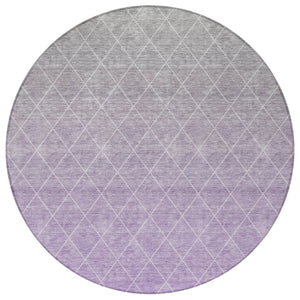 Homeroots 3' Artichoke Green Geometric Area Rug - Stylish, Washable & Durable For Indoor Or Outdoor Spaces 8' Round Polyester 605797