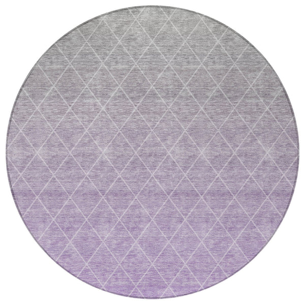 Homeroots 3' Artichoke Green Geometric Area Rug - Stylish, Washable & Durable For Indoor Or Outdoor Spaces 8' Round Polyester 605797