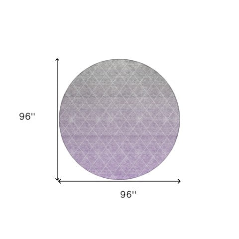 Homeroots 3' Artichoke Green Geometric Area Rug - Stylish, Washable & Durable For Indoor Or Outdoor Spaces 8' Round Polyester 605797