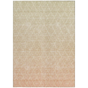 Homeroots 3' Artichoke Green Geometric Area Rug - Stylish, Washable & Durable For Indoor Or Outdoor Spaces 8' X 10' Polyester 605804