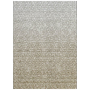 Homeroots 3' Artichoke Green Geometric Area Rug - Stylish, Washable & Durable For Indoor Or Outdoor Spaces 3' X 5' Polyester 605813