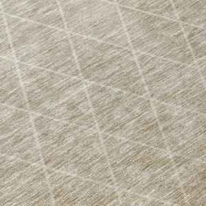 Homeroots 3' Artichoke Green Geometric Area Rug - Stylish, Washable & Durable For Indoor Or Outdoor Spaces 8' Round Polyester 605815