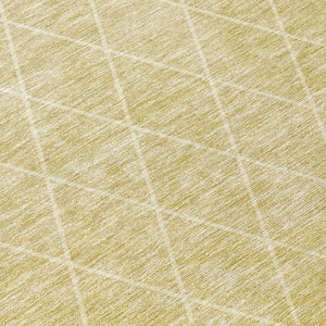 Homeroots 3' Artichoke Green Geometric Area Rug - Stylish, Washable & Durable For Indoor Or Outdoor Spaces 8' Round Polyester 605821