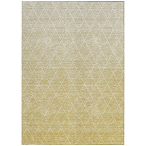 Homeroots 3' Artichoke Green Geometric Area Rug - Stylish, Washable & Durable For Indoor Or Outdoor Spaces 9' X 12' Polyester 605823