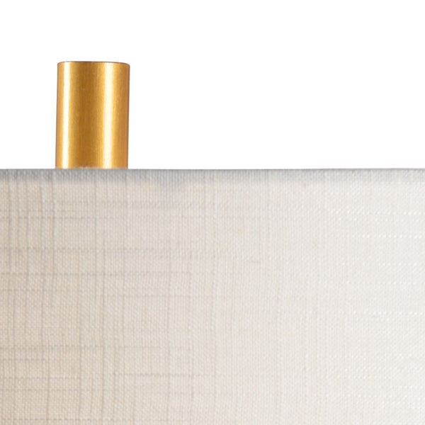 Wildwood Doric Fluted Table Lamp In Natural Concrete With Gold Leaf Accents — Sculptural, Timeless Elegance 60584