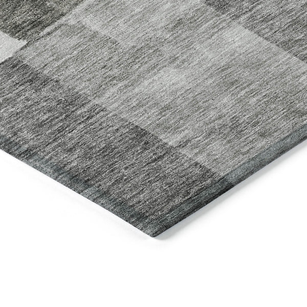 Homeroots 3' Artistic Eggplant Black And Lavender Geometric Washable Rug For Indoor Or Outdoor Spaces 5' X 8' Polyester 605862