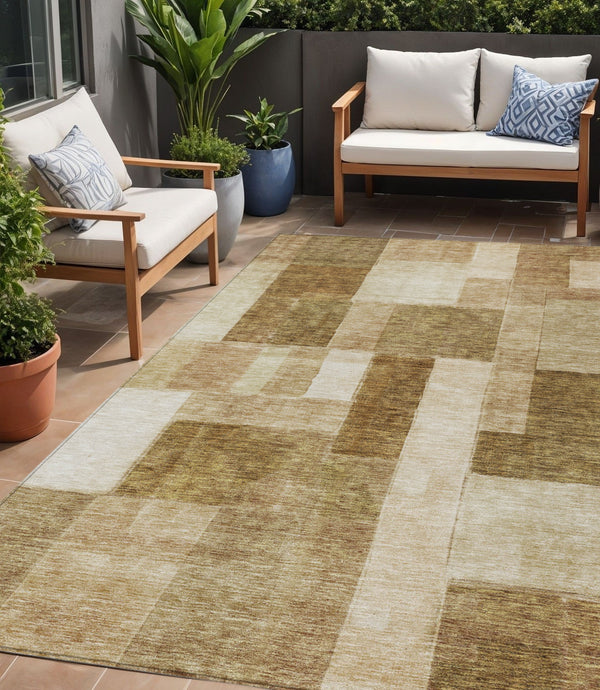 Homeroots 3' Artistic Eggplant Black And Lavender Geometric Washable Rug For Indoor Or Outdoor Spaces 5' X 8' Polyester 605874