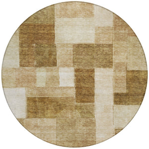 Homeroots 3' Artistic Eggplant Black And Lavender Geometric Washable Rug For Indoor Or Outdoor Spaces 8' Round Polyester 605875