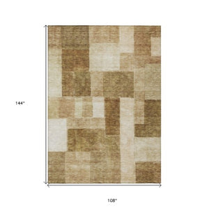 Homeroots 3' Artistic Eggplant Black And Lavender Geometric Washable Rug For Indoor Or Outdoor Spaces 9' X 12' Polyester 605877