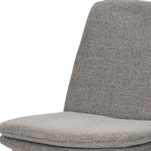 HomeRoots Gray Upholstered Fabric Dining Chair with Black Metal Legs - Stylish Comfort for Any Space 605884