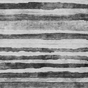 Homeroots 3' Charcoal And Gray Striped Washable Area Rug For Indoor And Outdoor Spaces - Stylish And Durable 3' X 5' Polyester 605891