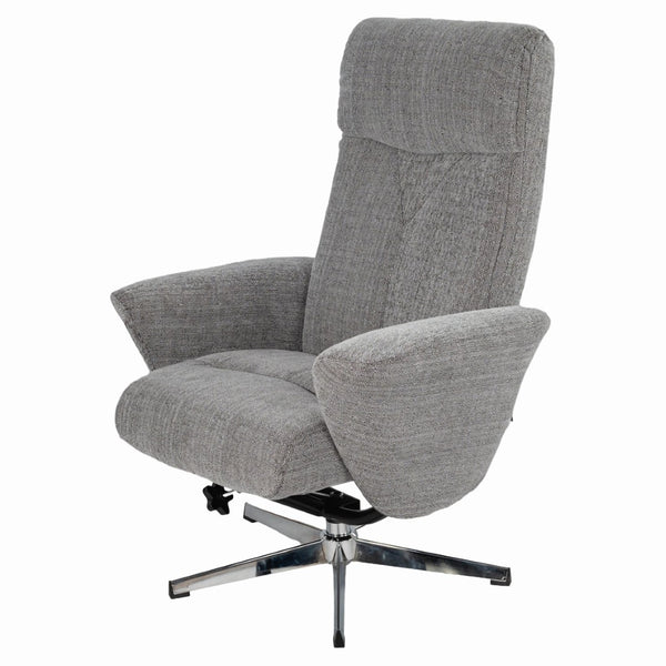 English Elm Swivel Faux Leather Manual Recliner with Ottoman Ergonomic Lounge Chair for Living Room W1622P460966