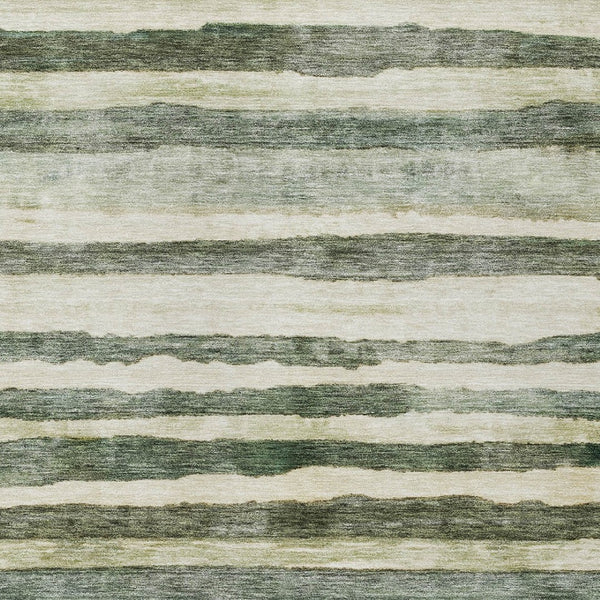 Homeroots 3' Charcoal And Gray Striped Washable Area Rug For Indoor And Outdoor Spaces - Stylish And Durable 3' X 5' Polyester 605903