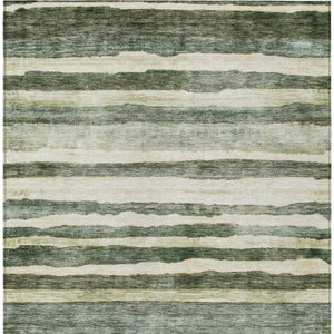 Homeroots 3' Charcoal And Gray Striped Washable Area Rug For Indoor And Outdoor Spaces - Stylish And Durable 5' X 8' Polyester 605904