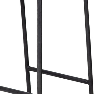 HomeRoots 30" Modern Black Solid Wood & Metal Backless Bar Stool - Sleek, Space-Saving Design for Any Space 605911