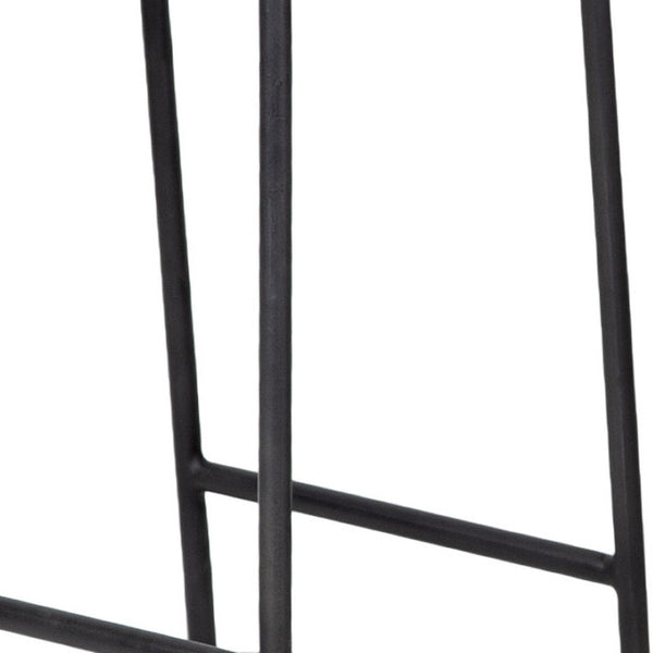 HomeRoots 30" Modern Black Solid Wood & Metal Backless Bar Stool - Sleek, Space-Saving Design for Any Space 605911