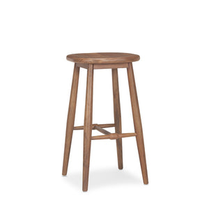 HomeRoots 30" Natural Solid Mango Wood Backless Bar Chair – Stylish, Space-Saving Design for Modern Spaces 605932