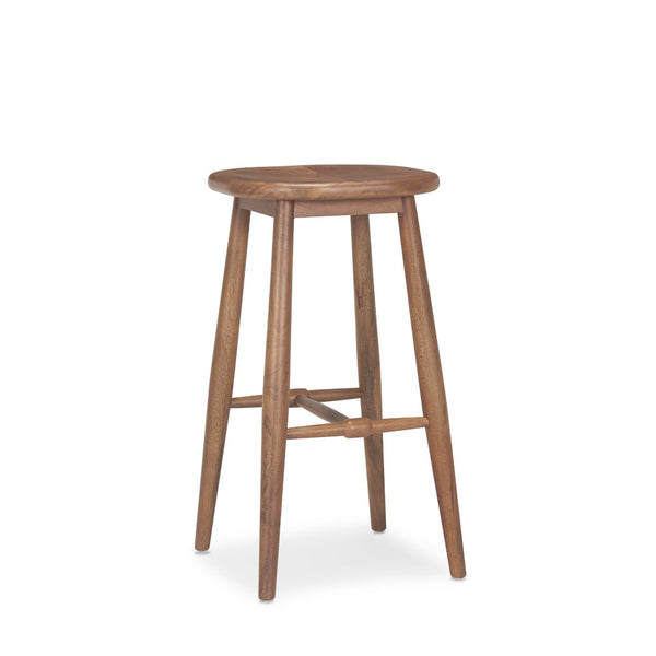 HomeRoots 30" Natural Solid Mango Wood Backless Bar Chair – Stylish, Space-Saving Design for Modern Spaces 605932