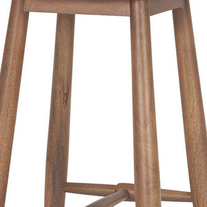 HomeRoots 30" Natural Solid Mango Wood Backless Bar Chair – Stylish, Space-Saving Design for Modern Spaces 605932