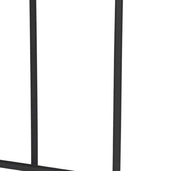 HomeRoots 26" Rustic Mango Wood and Black Iron Backless Counter Stool - Stylish Space-Saving Design for Home 605940