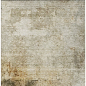 Homeroots 3' Artistic Black And Copper Abstract Washable Area Rug For Indoor And Outdoor Elegance 3' X 5' Polyester 605947