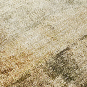 Homeroots 3' Artistic Black And Copper Abstract Washable Area Rug For Indoor And Outdoor Elegance 8' Round Polyester 605949