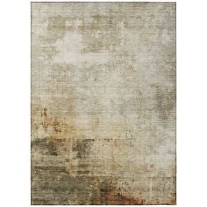 Homeroots 3' Artistic Black And Copper Abstract Washable Area Rug For Indoor And Outdoor Elegance 8' X 10' Polyester 605950
