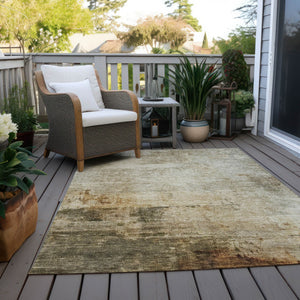 Homeroots 3' Artistic Black And Copper Abstract Washable Area Rug For Indoor And Outdoor Elegance 9' X 12' Polyester 605951