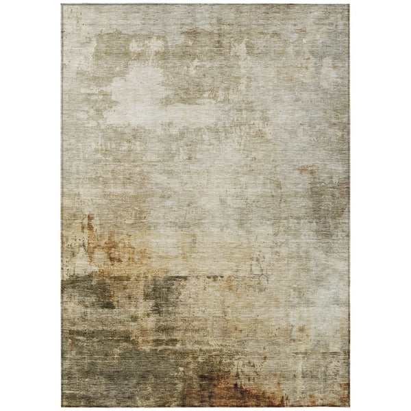 HomeRoots 5' Linen Black and Copper Abstract Area Rug - Durable, Washable, Stylish for Indoor and Outdoor Use 10' X 14' 605952