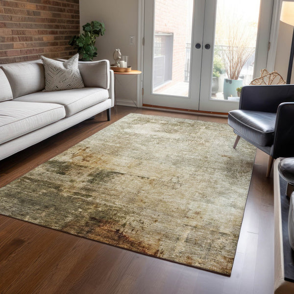 Homeroots 3' Artistic Black And Copper Abstract Washable Area Rug For Indoor And Outdoor Elegance 10' X 14' Polyester 605952