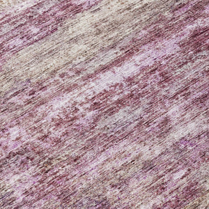 Homeroots 3' Blush Brown And Beige Abstract Washable Area Rug For Indoor And Outdoor Spaces, Durable Design 8' Round Polyester 605969