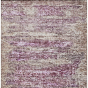Homeroots 3' Blush Brown And Beige Abstract Washable Area Rug For Indoor And Outdoor Spaces, Durable Design 10' X 14' Polyester 605972