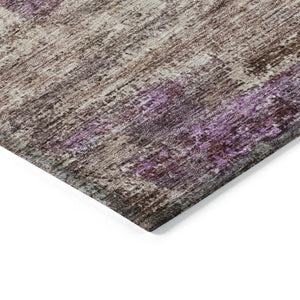 Homeroots 3' Blush Brown And Beige Abstract Washable Area Rug For Indoor And Outdoor Spaces, Durable Design 10' X 14' Polyester 605972