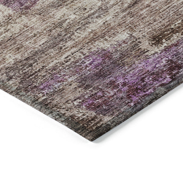 Homeroots 3' Blush Brown And Beige Abstract Washable Area Rug For Indoor And Outdoor Spaces, Durable Design 10' X 14' Polyester 605972