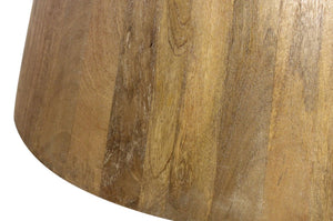 72 Inch Solid Wood Round Dining Table with Pedestal Base for Spacious Gatherings