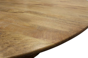 72 Inch Solid Wood Round Dining Table with Pedestal Base for Spacious Gatherings