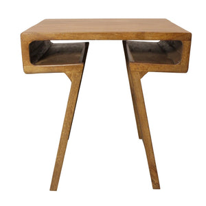 HomeRoots Set of Two Rustic Walnut Distressed Solid Wood Nested Tables for Versatile Home Decor Solutions 605991