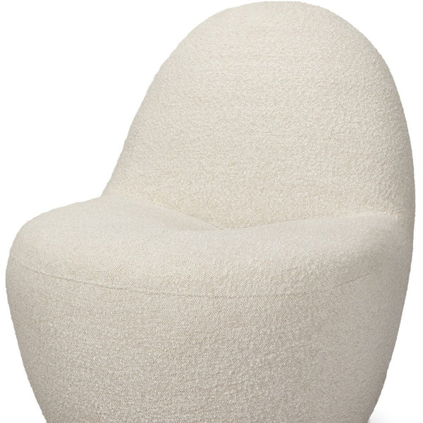 HomeRoots 33" Cream Boucle Slipper Chair - Chic Accent Seating for Small Spaces, Modern Comfort & Style 605997