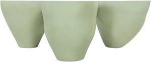 Meridian Furniture Fiore Sculptural Concrete Coffee Table Art Deco Organic Form for Indoor Outdoor Living Green 605Green-CT