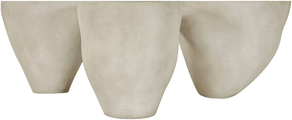 Meridian Furniture Fiore Sculptural Concrete Coffee Table Art Deco Organic Form for Indoor Outdoor Living Beige 605Sand-CT