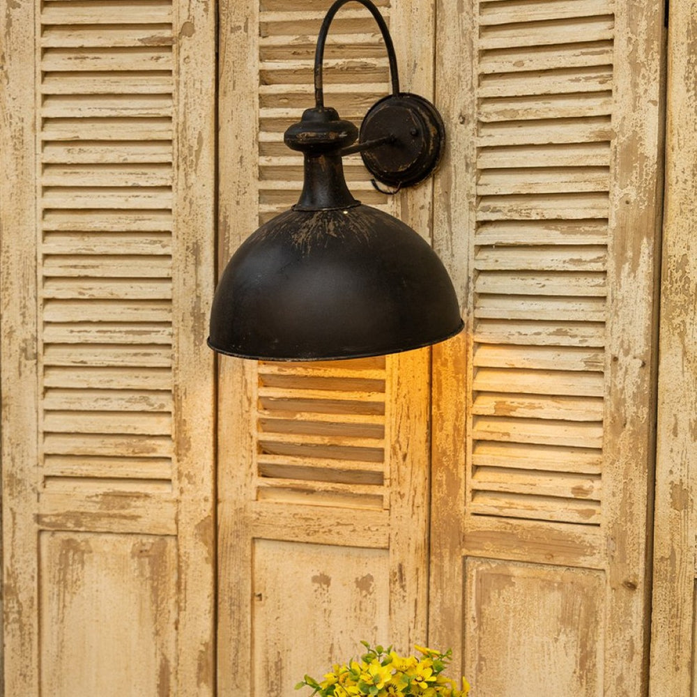 English Elm Vintage Wall Sconce: Timeless Black Metal Lighting For Elegant Décor, Perfect Gift For Any Occasion W2946P243900-GIGA